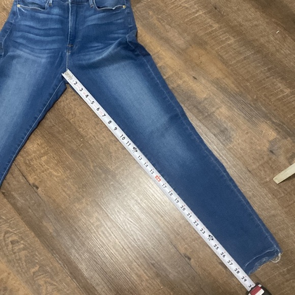 FRAME LE HIGH SKINNY RAW HEM MEDIUM WASH HIGH WAISTED SLIM FIT SKINNY JEANS SZ30 - Picture 10 of 12